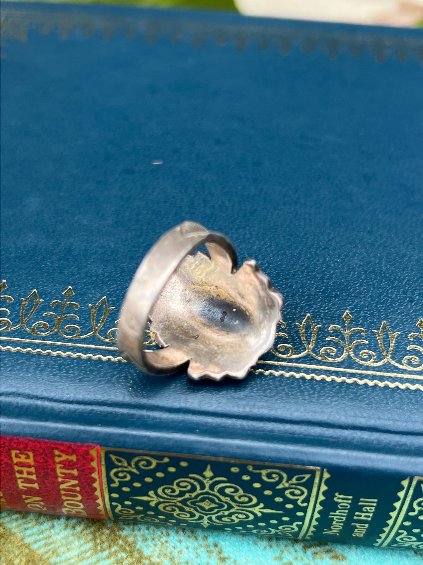 Sterling Silver & Multi Color Inlay Indian Chief Ring