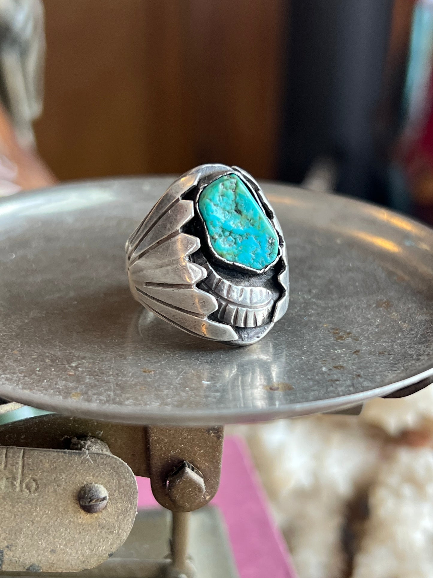 Darling Darlene Turquoise Chunky Stone Ring