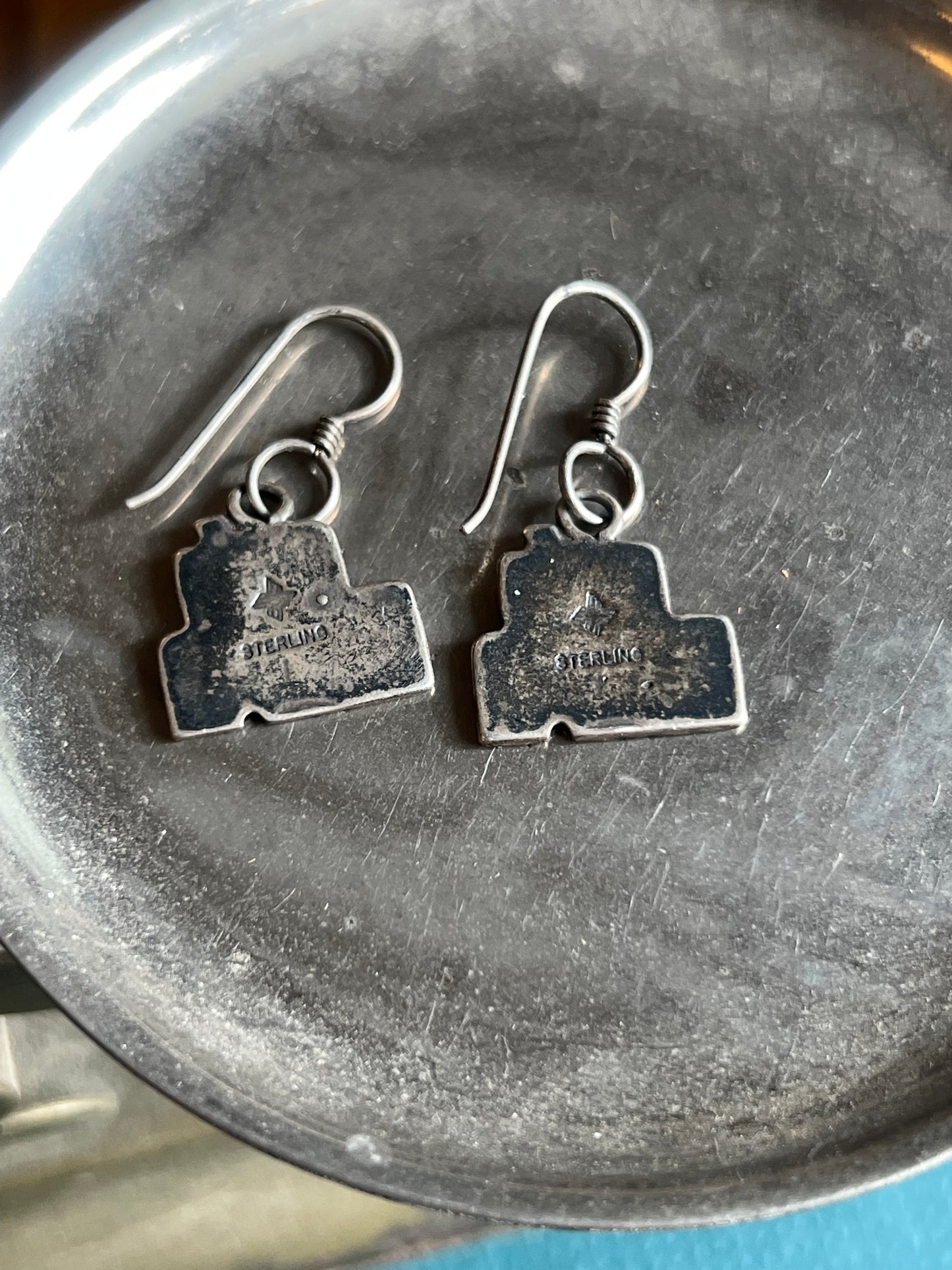 Sterling Silver Adobe Pueblo Hook Earrings