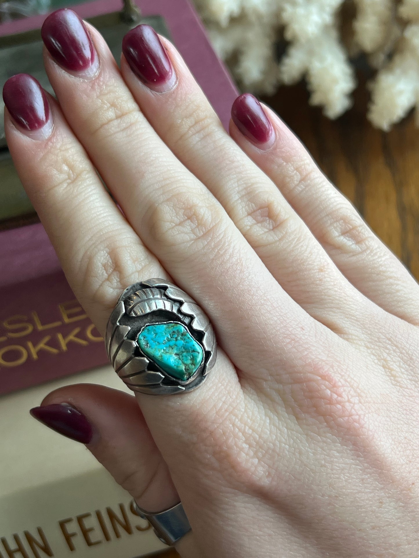Darling Darlene Turquoise Chunky Stone Ring