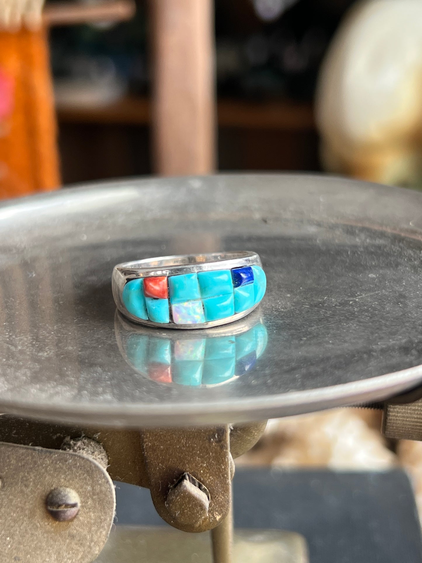 Multi Stone Sterling Silver Ring