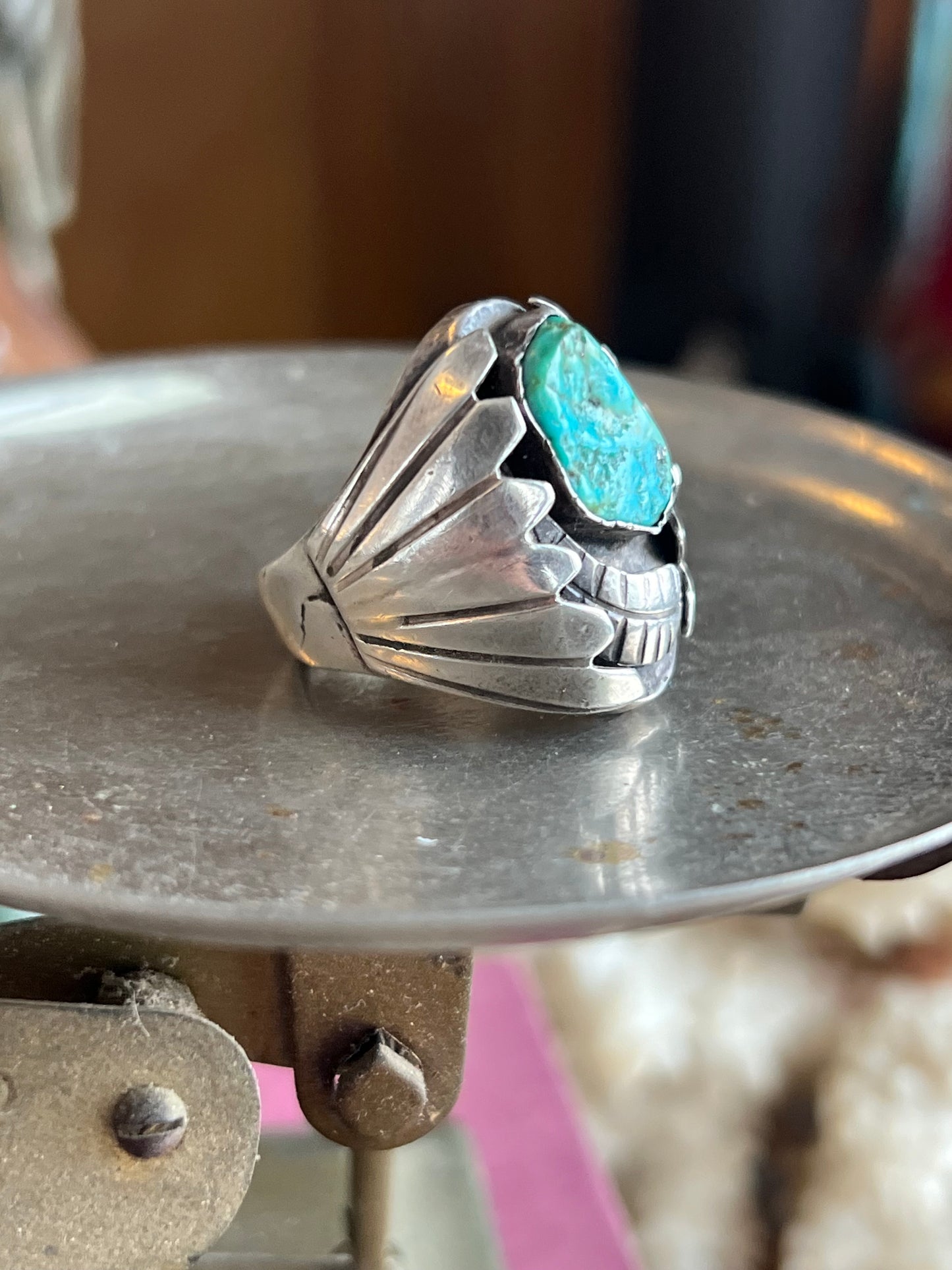 Darling Darlene Turquoise Chunky Stone Ring