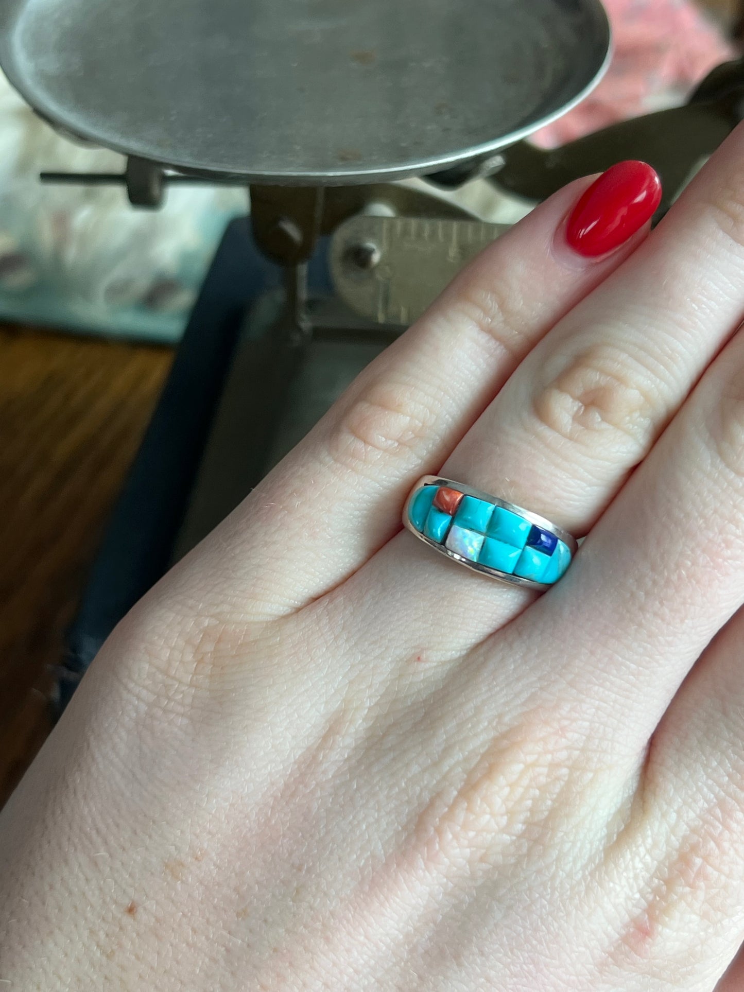 Multi Stone Sterling Silver Ring