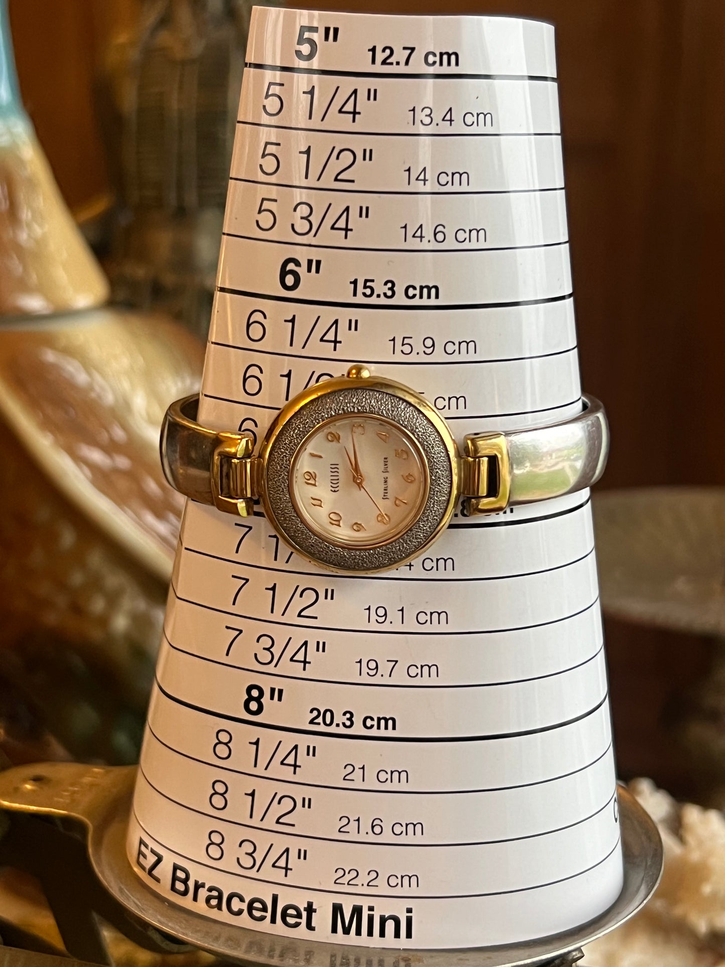 Ecclissi Sterling Silver Two Tone Watch