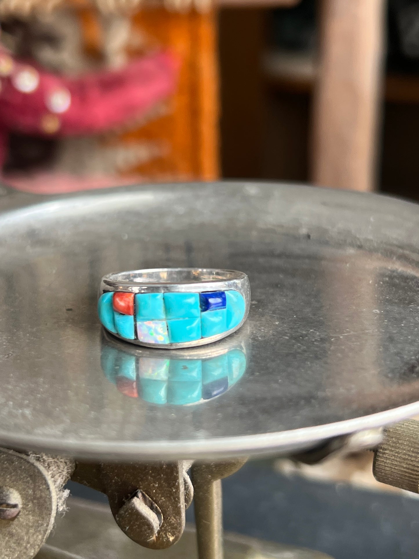 Multi Stone Sterling Silver Ring