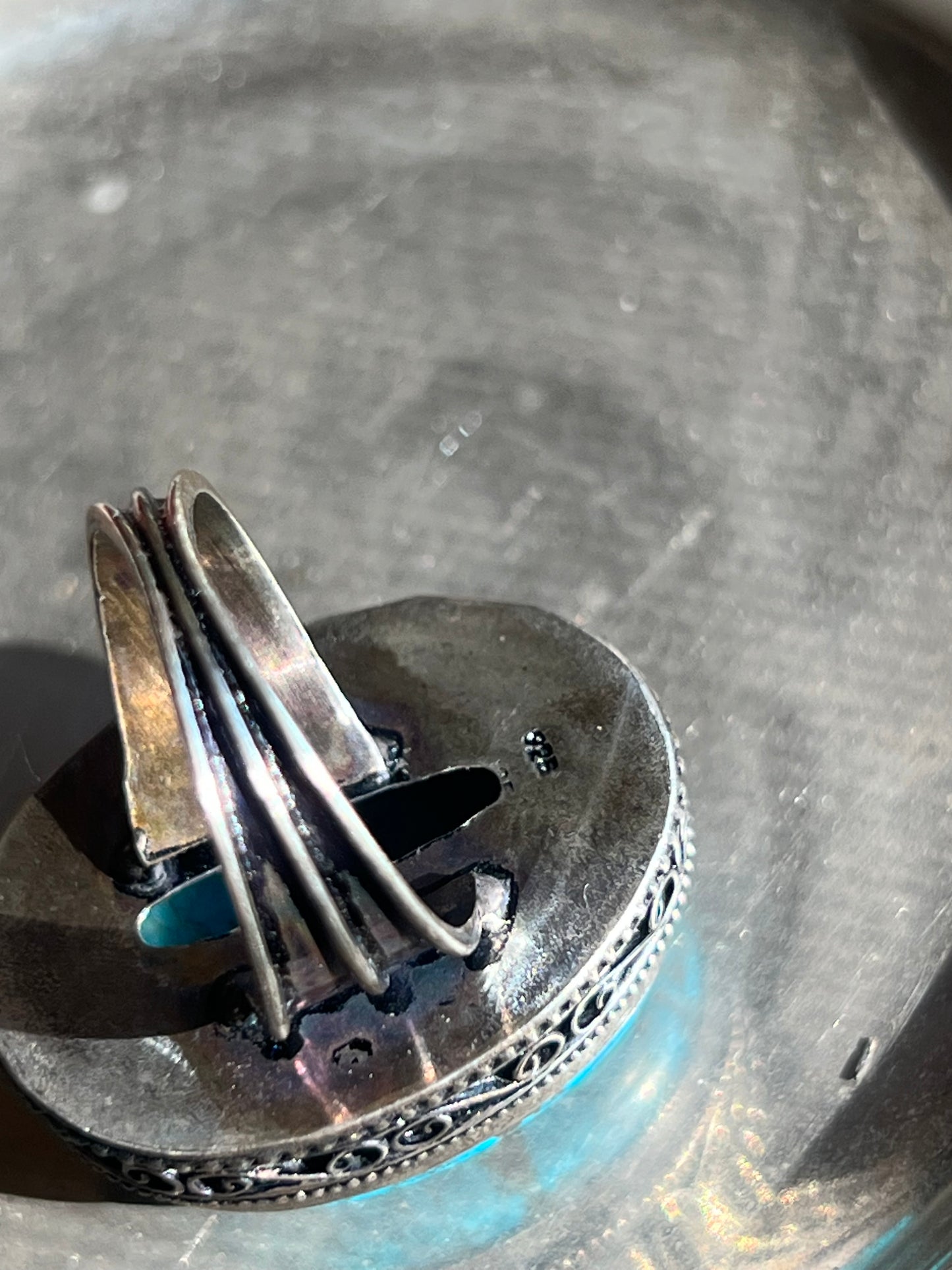 Sterling Silver Bisbee Blue Turquoise Stone Ring