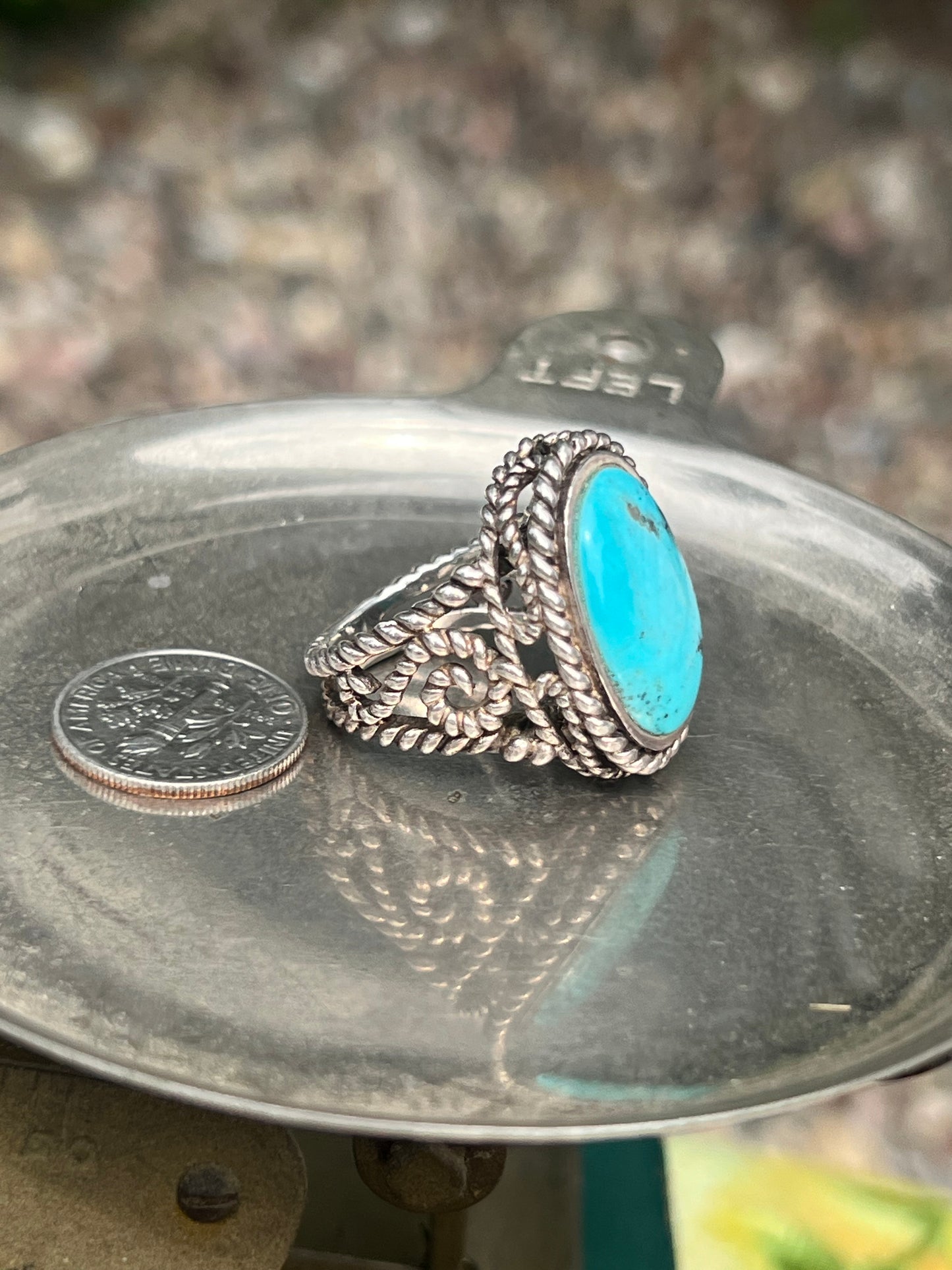 Kingman Turquoise Bezel Ring