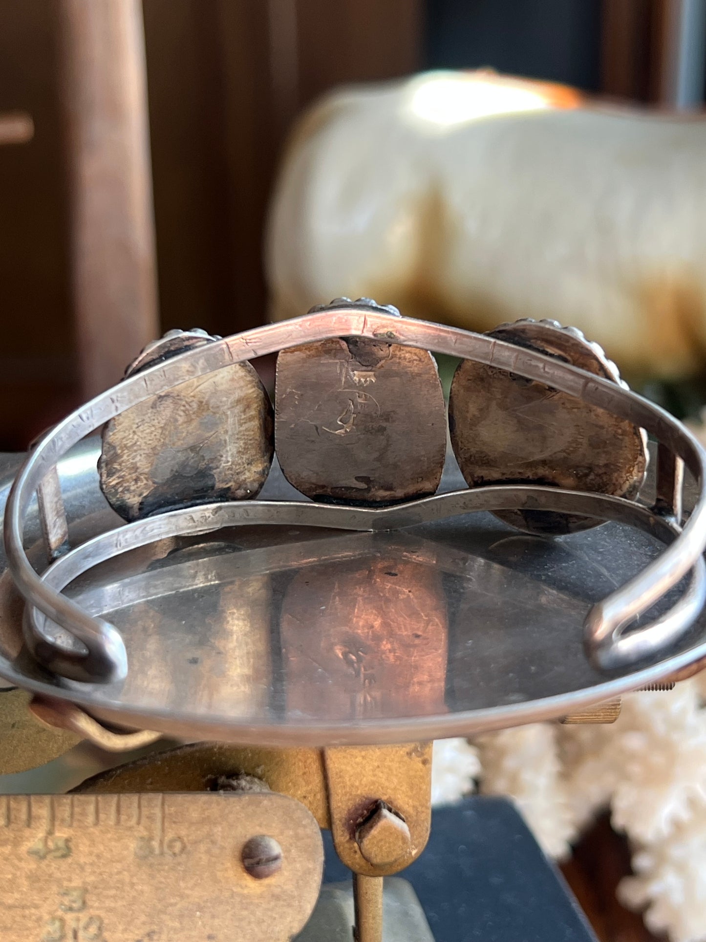 Kingman Turquoise 3-Stone Cuff