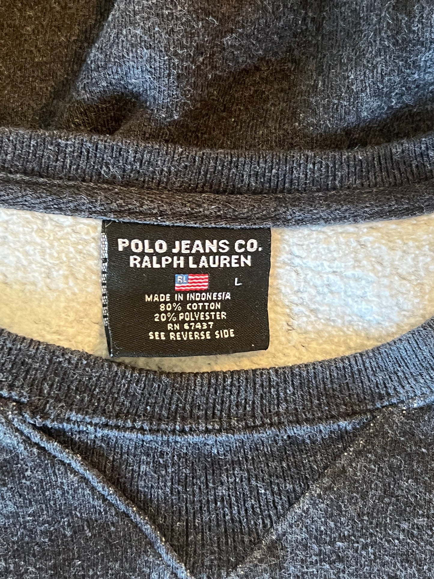 RL Jeans Co Gray Crew Neck