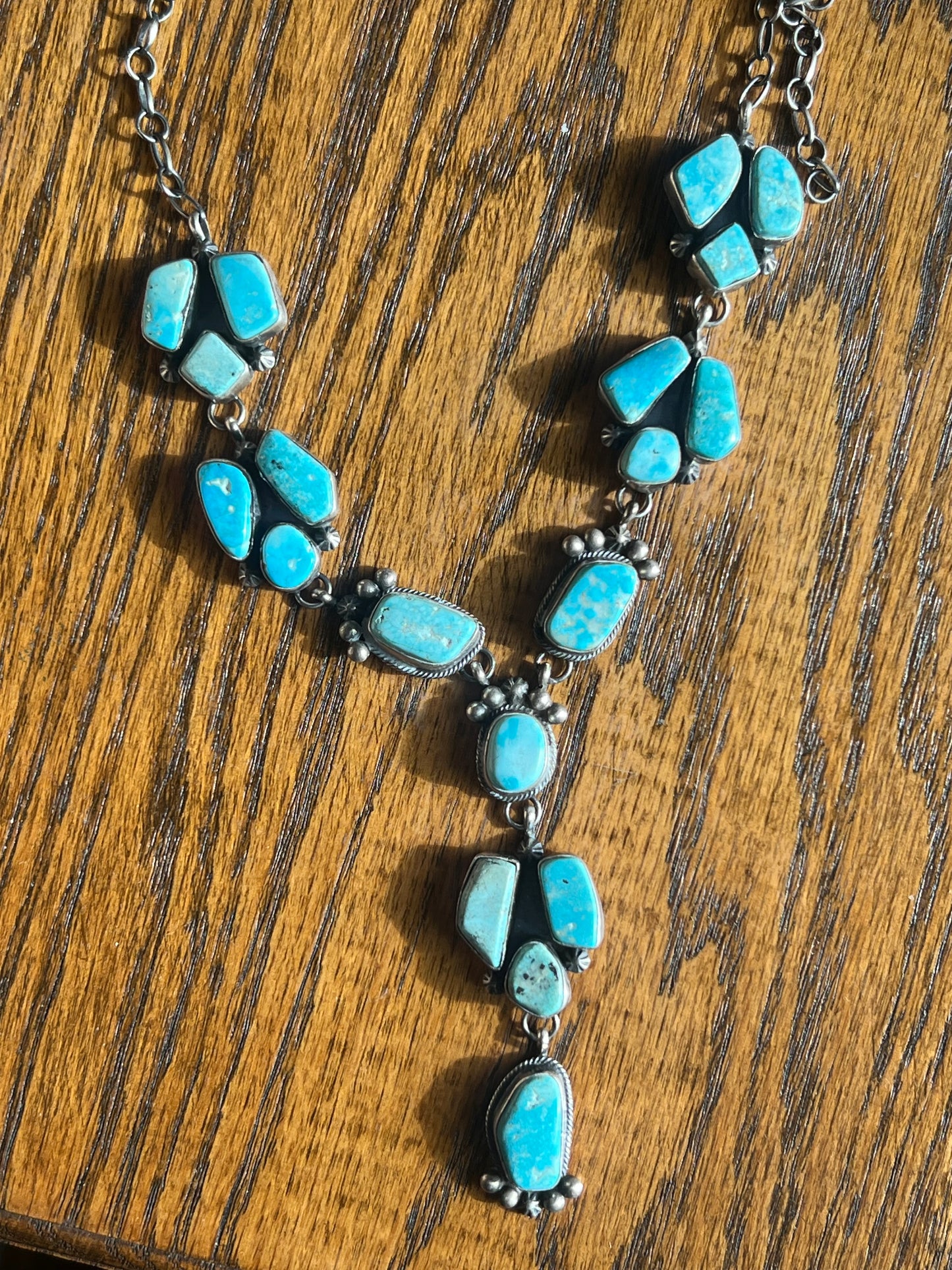 Dave Skeets Kingman Turquoise Lariat Necklace