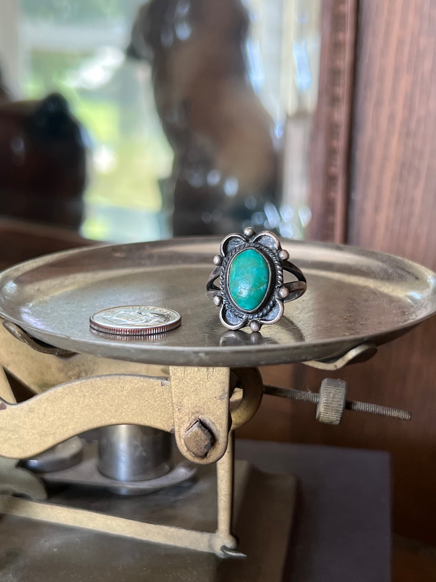 Signed “M” Santa Rita Turquoise Ring