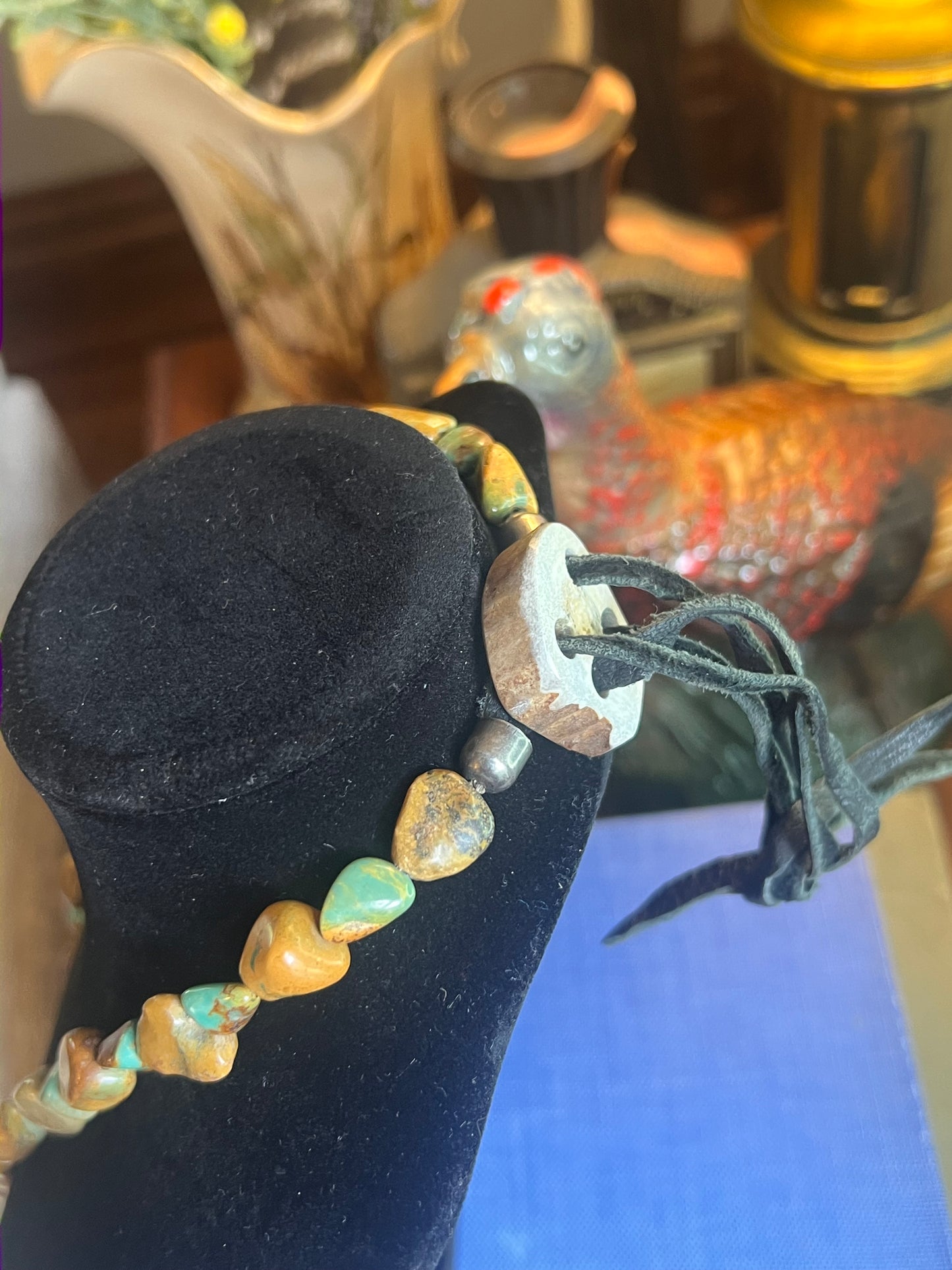 Green/Brown Stones Adjustable Necklace