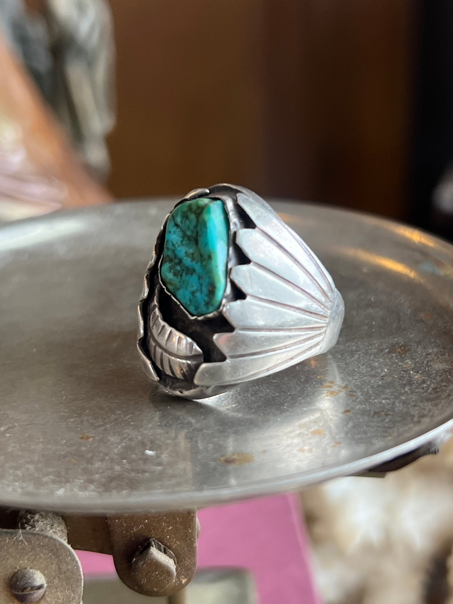 Darling Darlene Turquoise Chunky Stone Ring