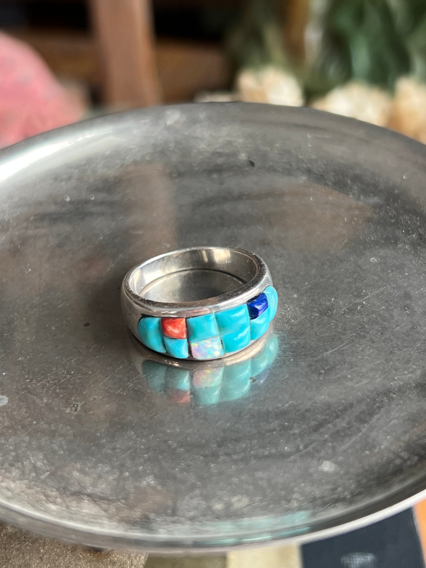 Multi Stone Sterling Silver Ring