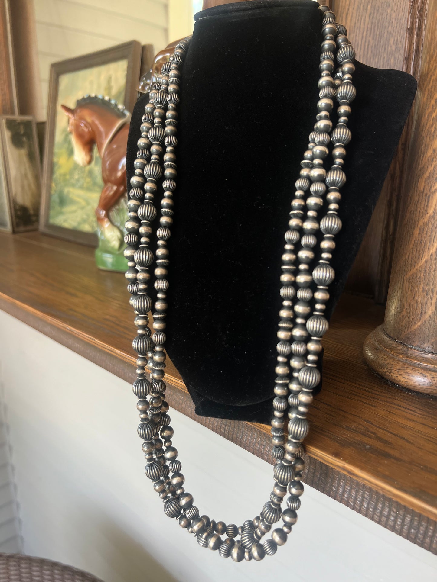 29-32” Variated 3-Strand Navajo Pearls
