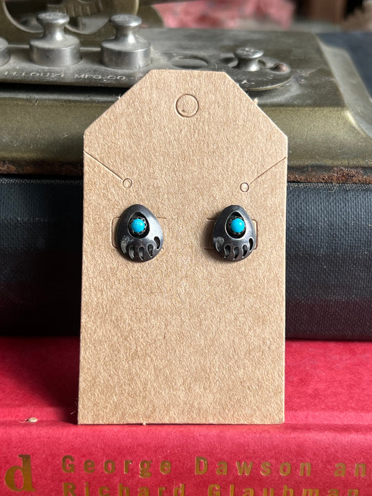 Turquoise Bear Claw Studs