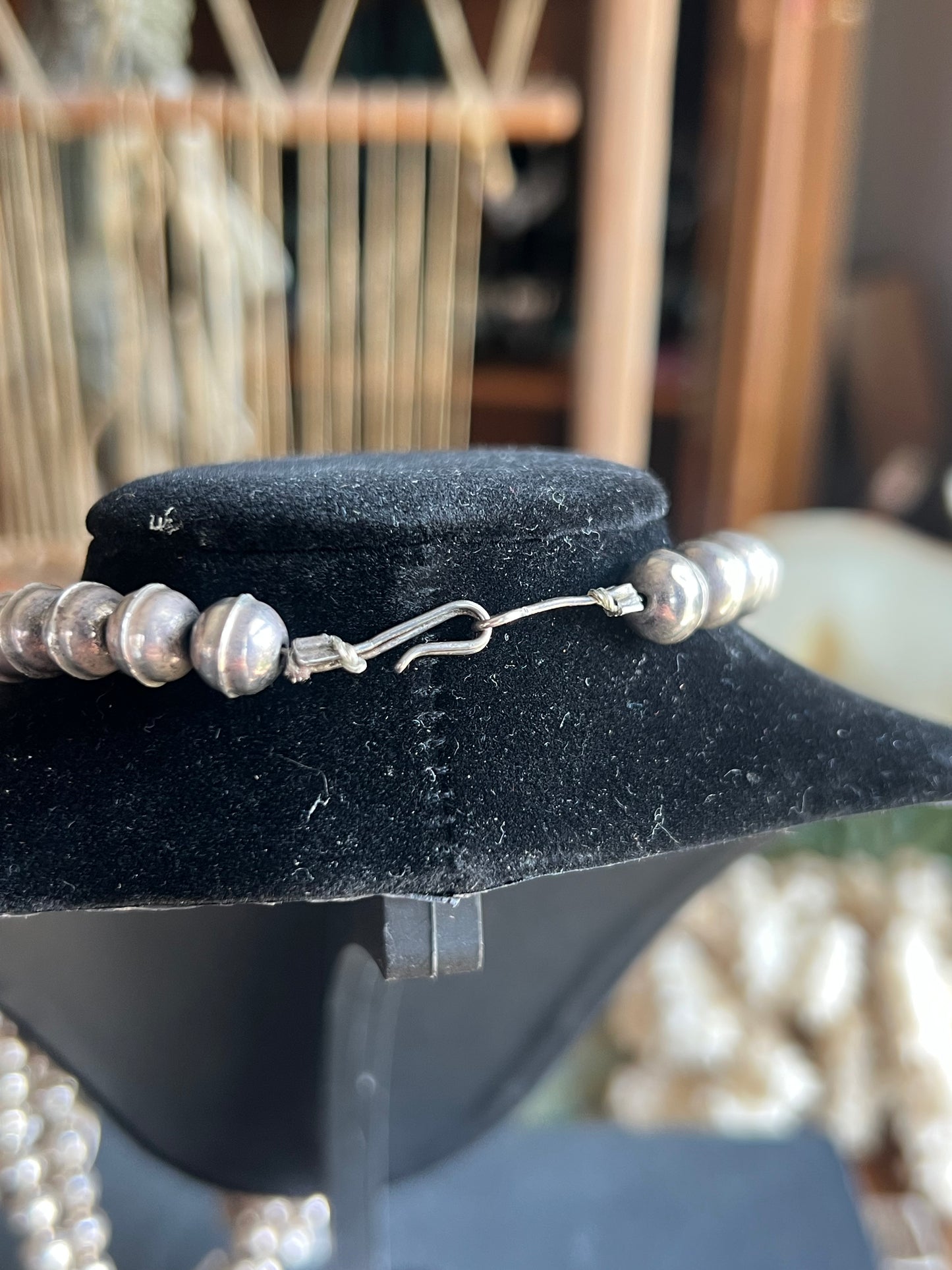 Sterling Silver Overlay Squash Blossom Necklace