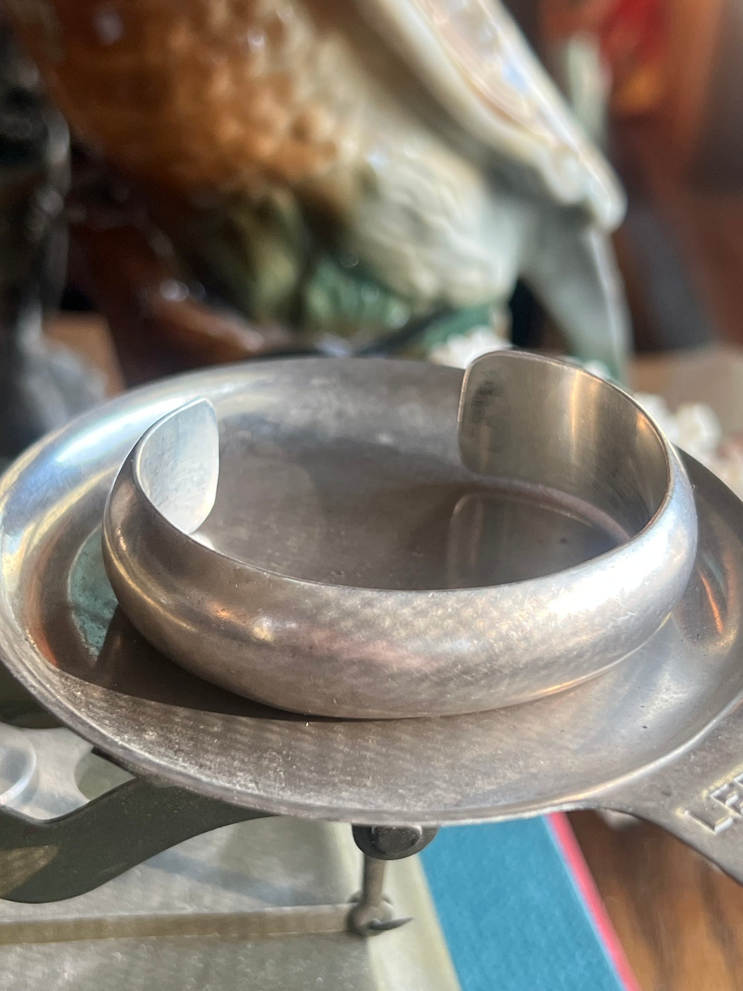 “KS” Sterling Silver Cuff