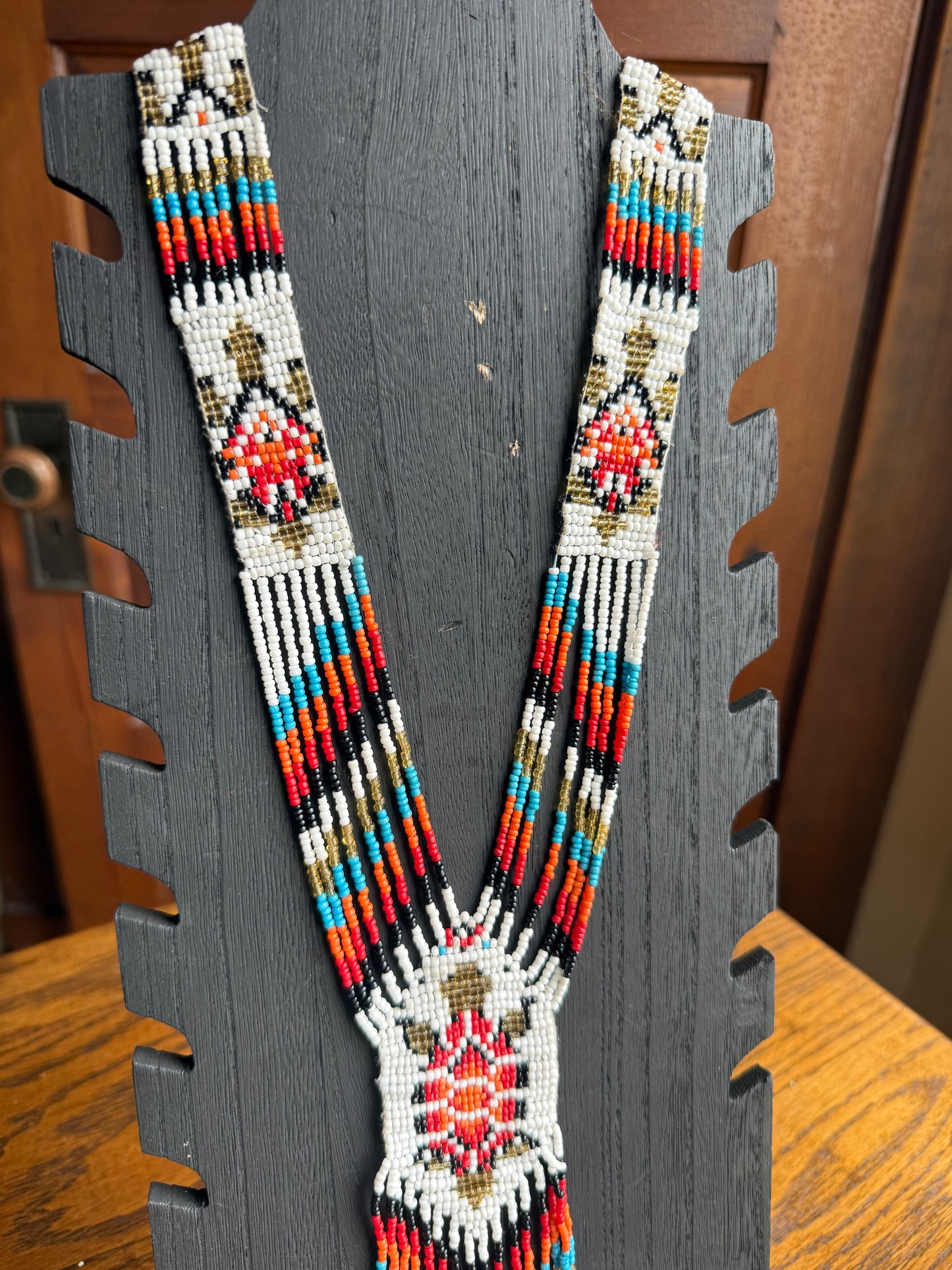 Multi Color Navajo Beaded Necklace