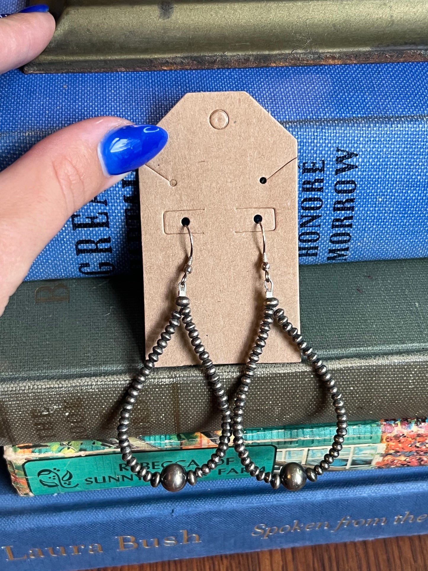 Navajo Pearl Teardrop Earrings