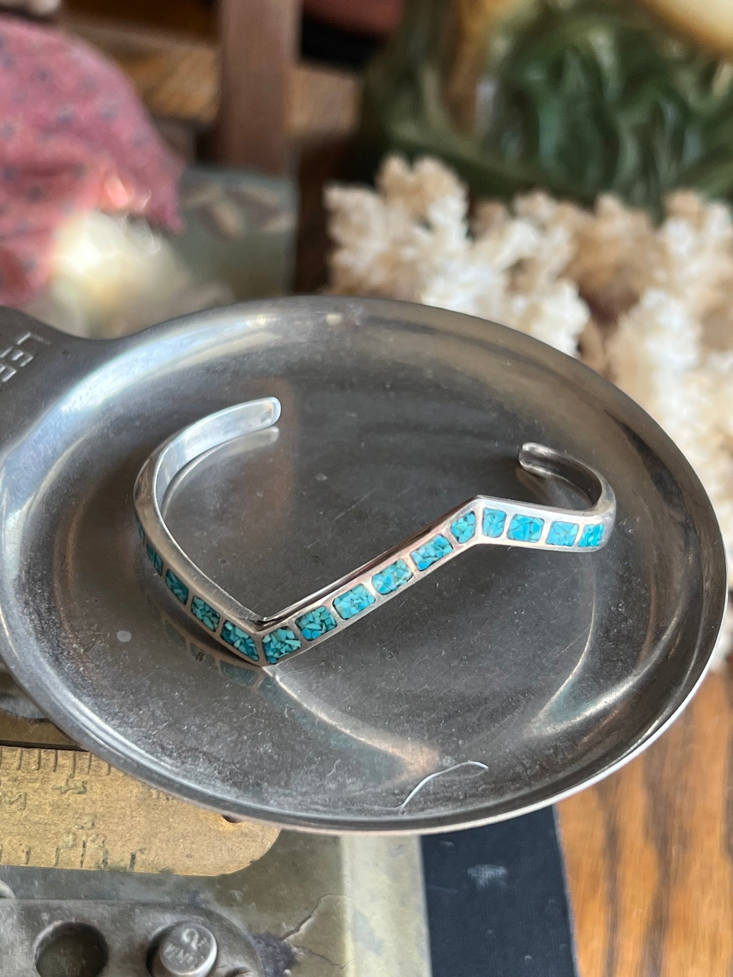 Turquoise Crushed Inlay Cuff