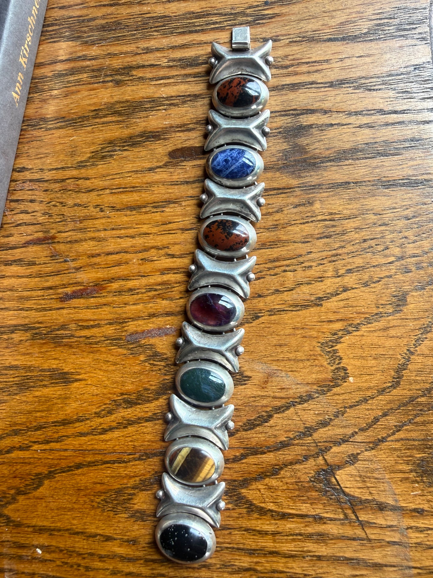 Multi Stone Sterling Silver Bracelet