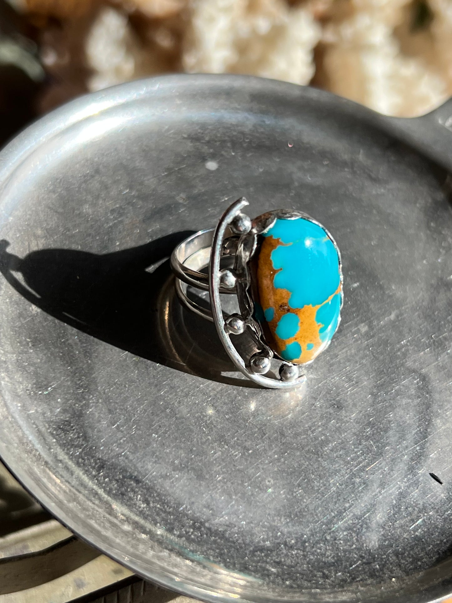 Unique Boulder Turquoise Ring