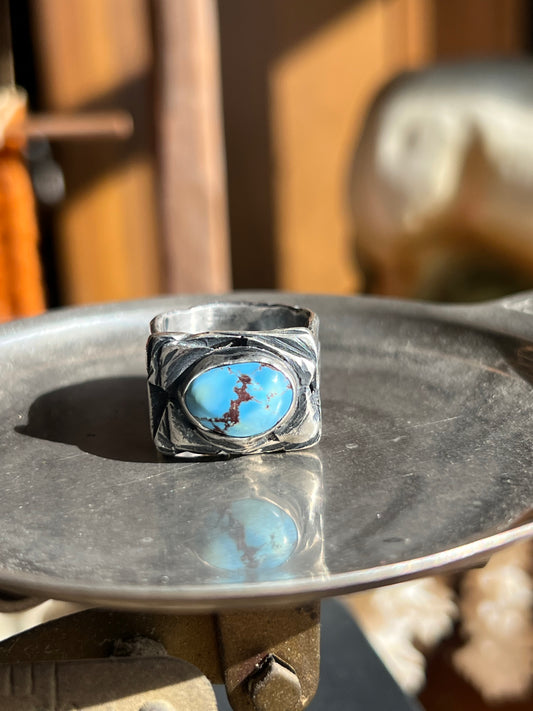 Golden Hills Turquoise Sterling Silver Chunky Ring