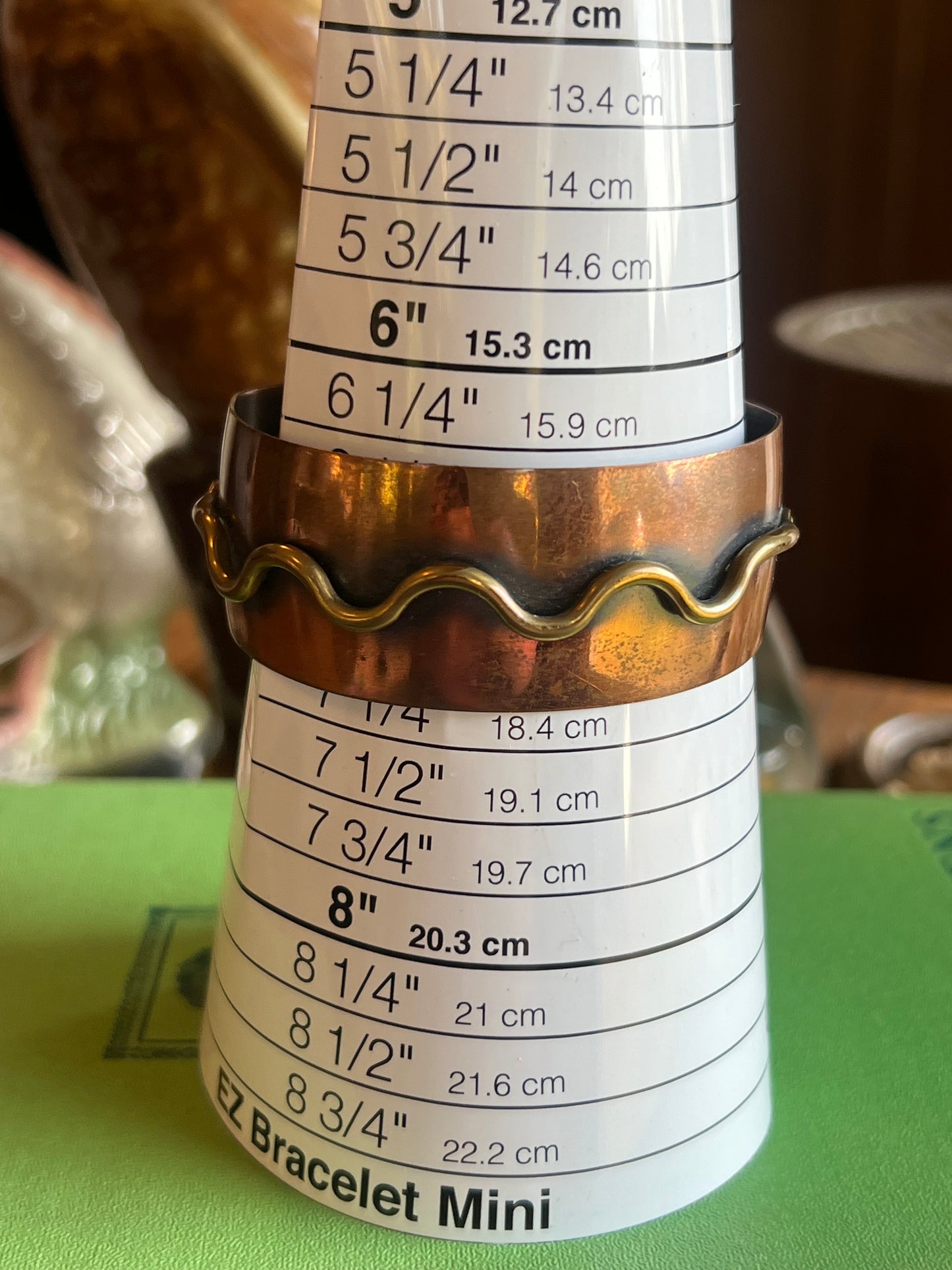 Raised Detailed Copper Cuff