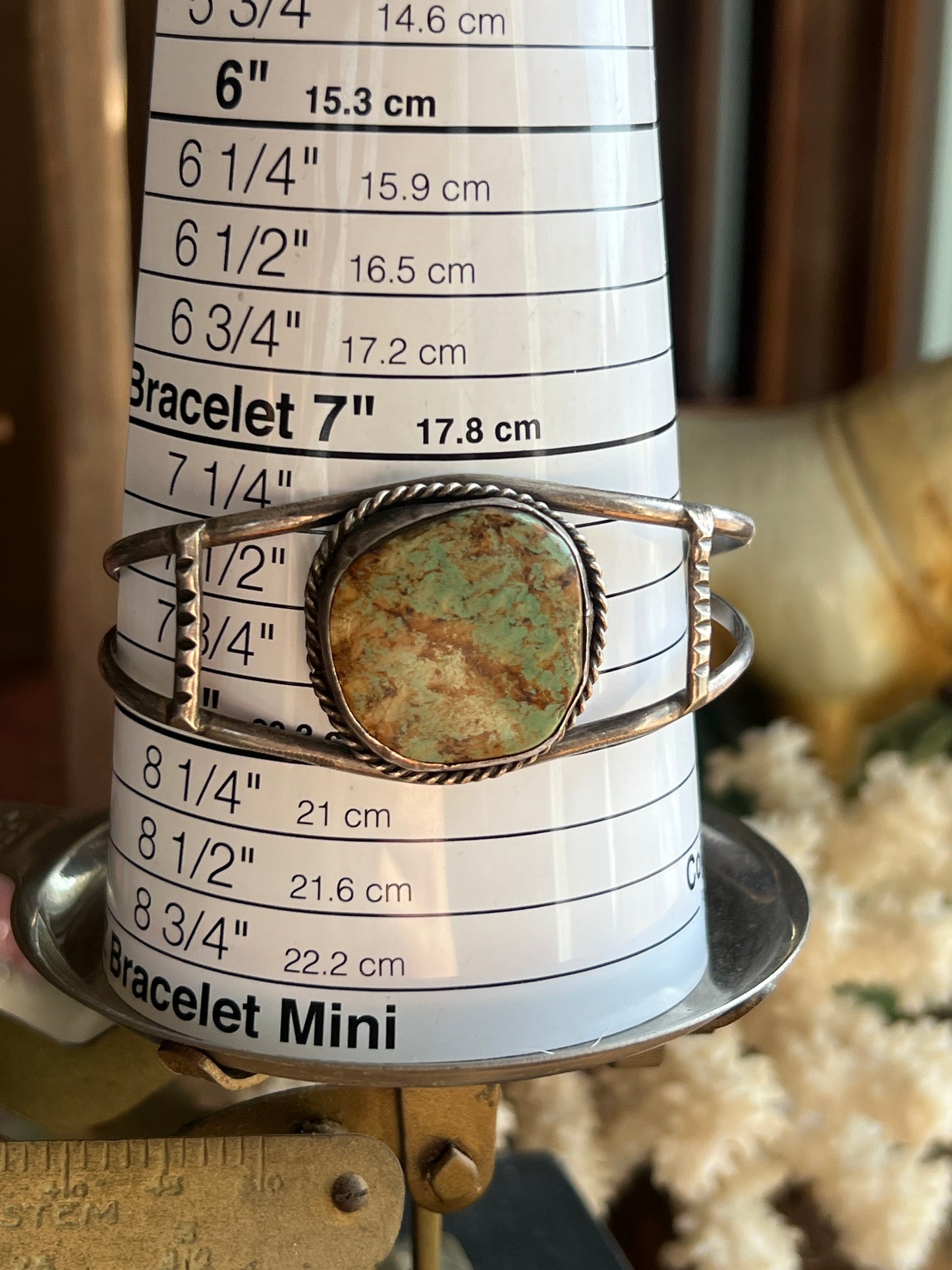 Sonoran Gold Turquoise Stone Open Frame Cuff
