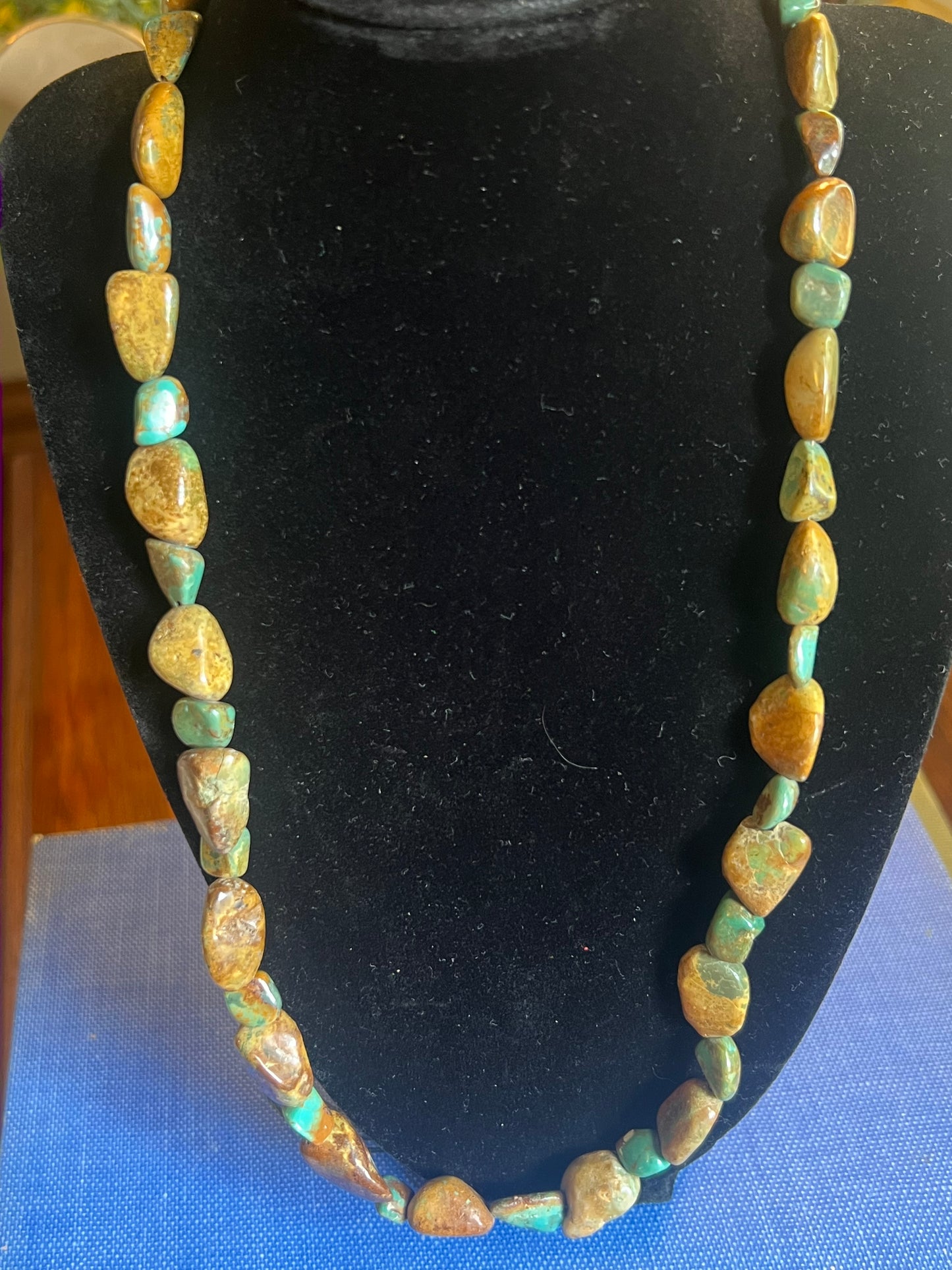 Green/Brown Stones Adjustable Necklace