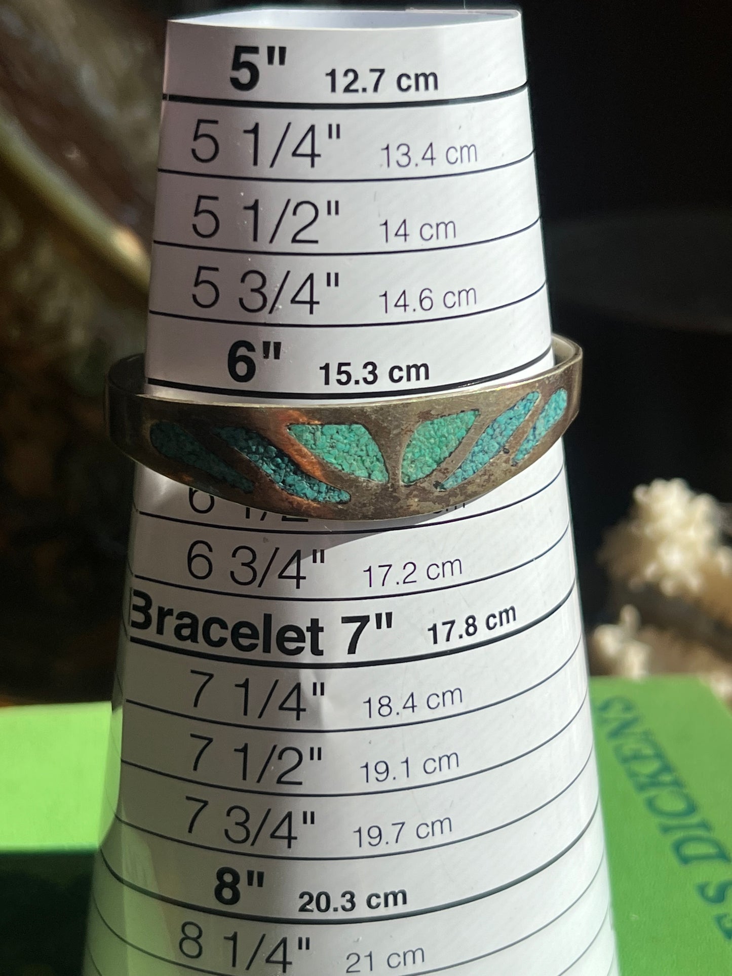 Mexican Turquoise Crushed Inlay Cuff