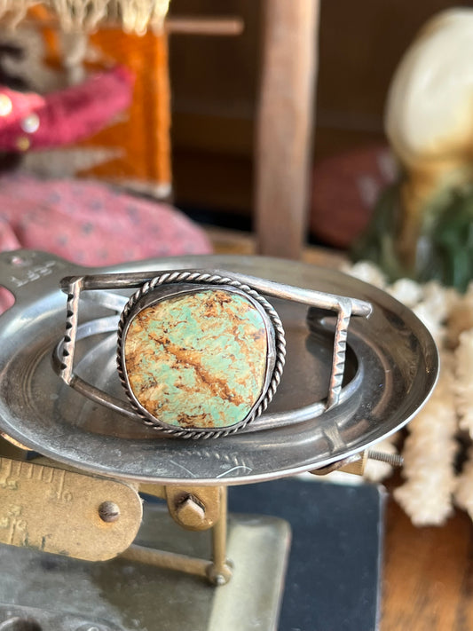 Sonoran Gold Turquoise Stone Open Frame Cuff