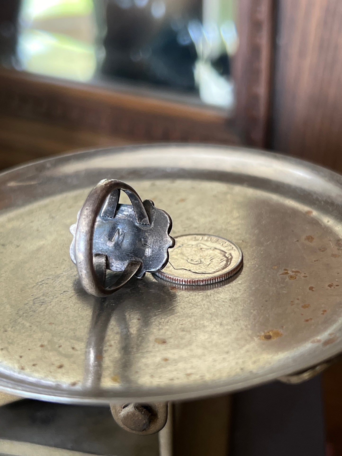 Signed “M” Santa Rita Turquoise Ring