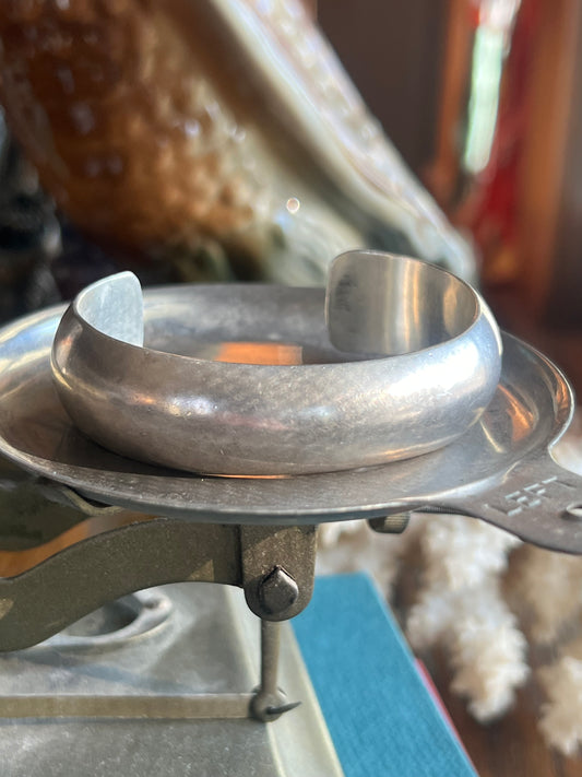 “KS” Sterling Silver Cuff