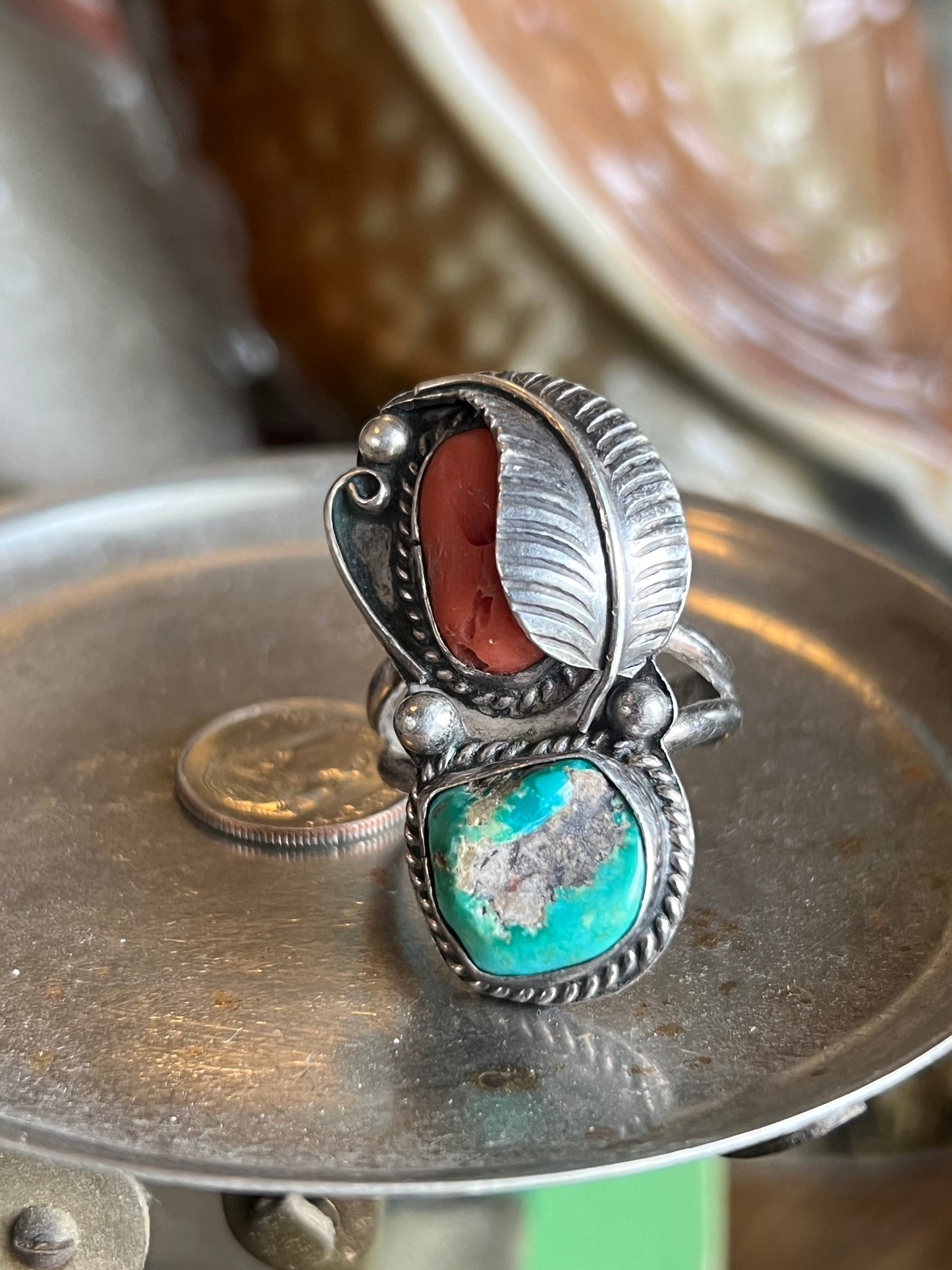 Old Pawn Double Stone Ring