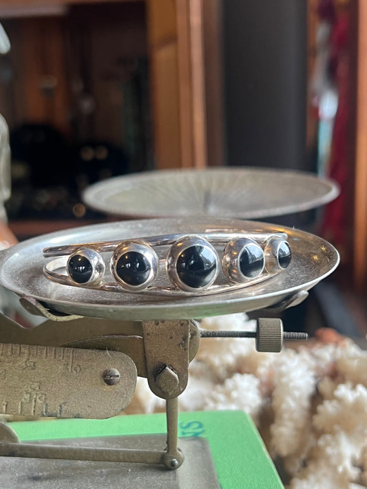Black Onyx 5-Stone Cuff