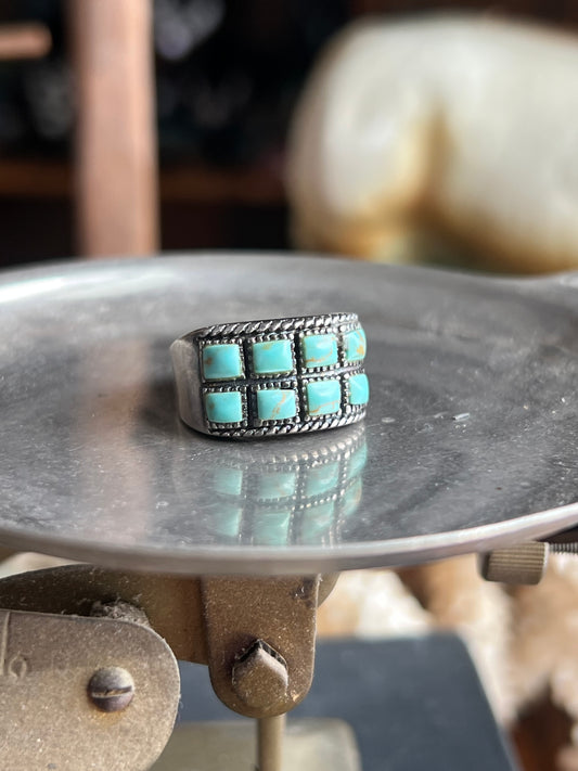 8-Stone Turquoise Ring