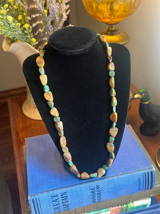 Green/Brown Stones Adjustable Necklace
