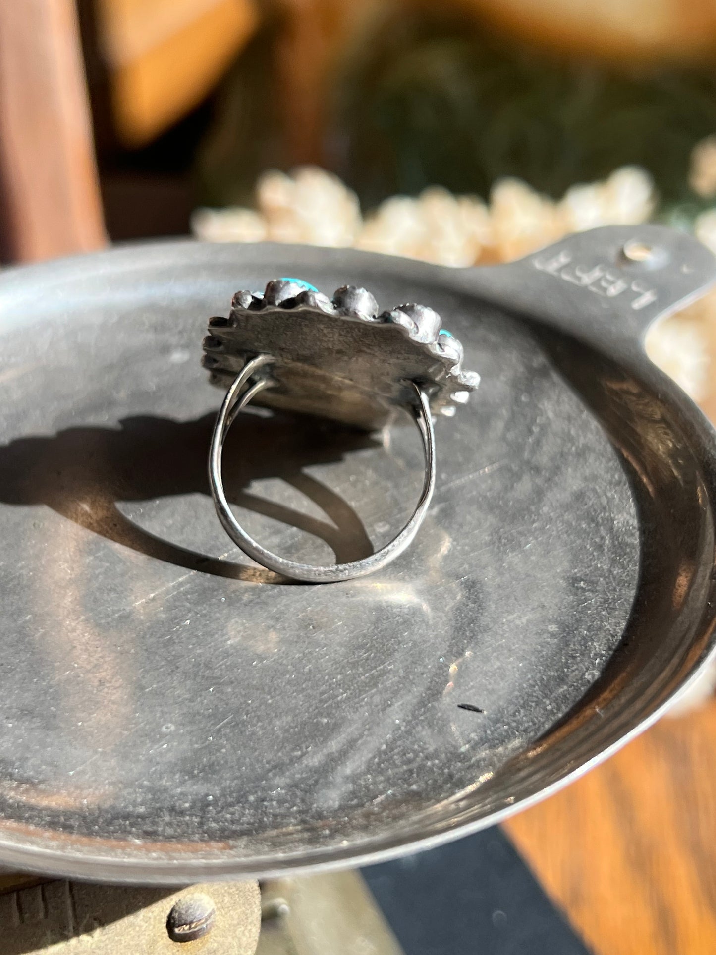 Turquoise Petit Point Zuni Ring