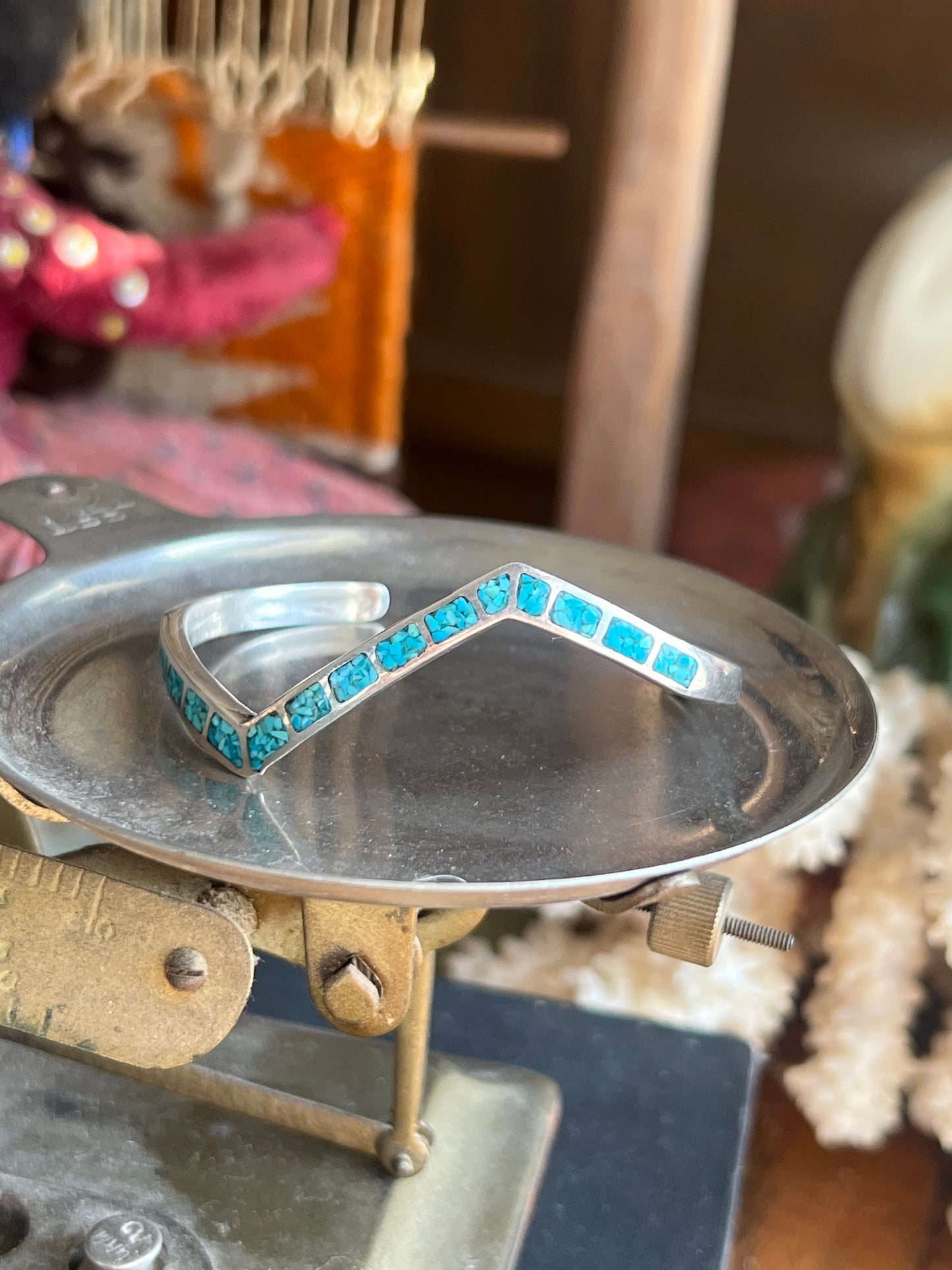 Turquoise Crushed Inlay Cuff