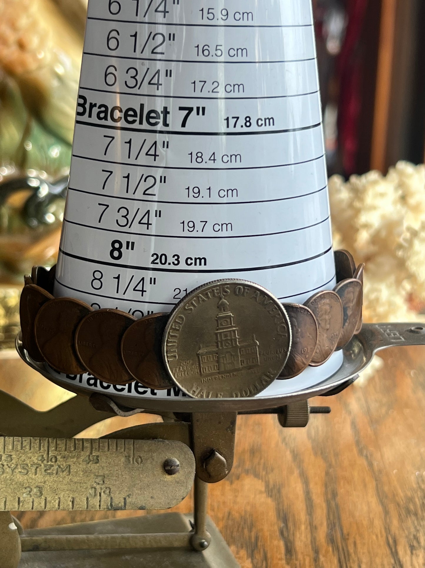Vintage 1976 Bicentennial Penny Coin Cuff