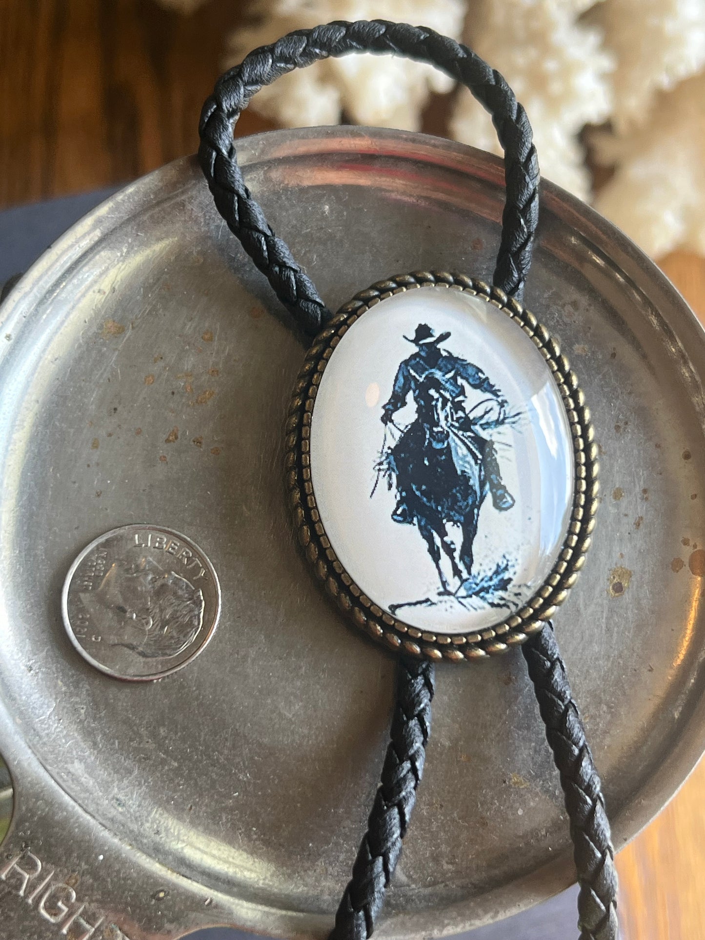 Cowboy Scene Bolo Tie