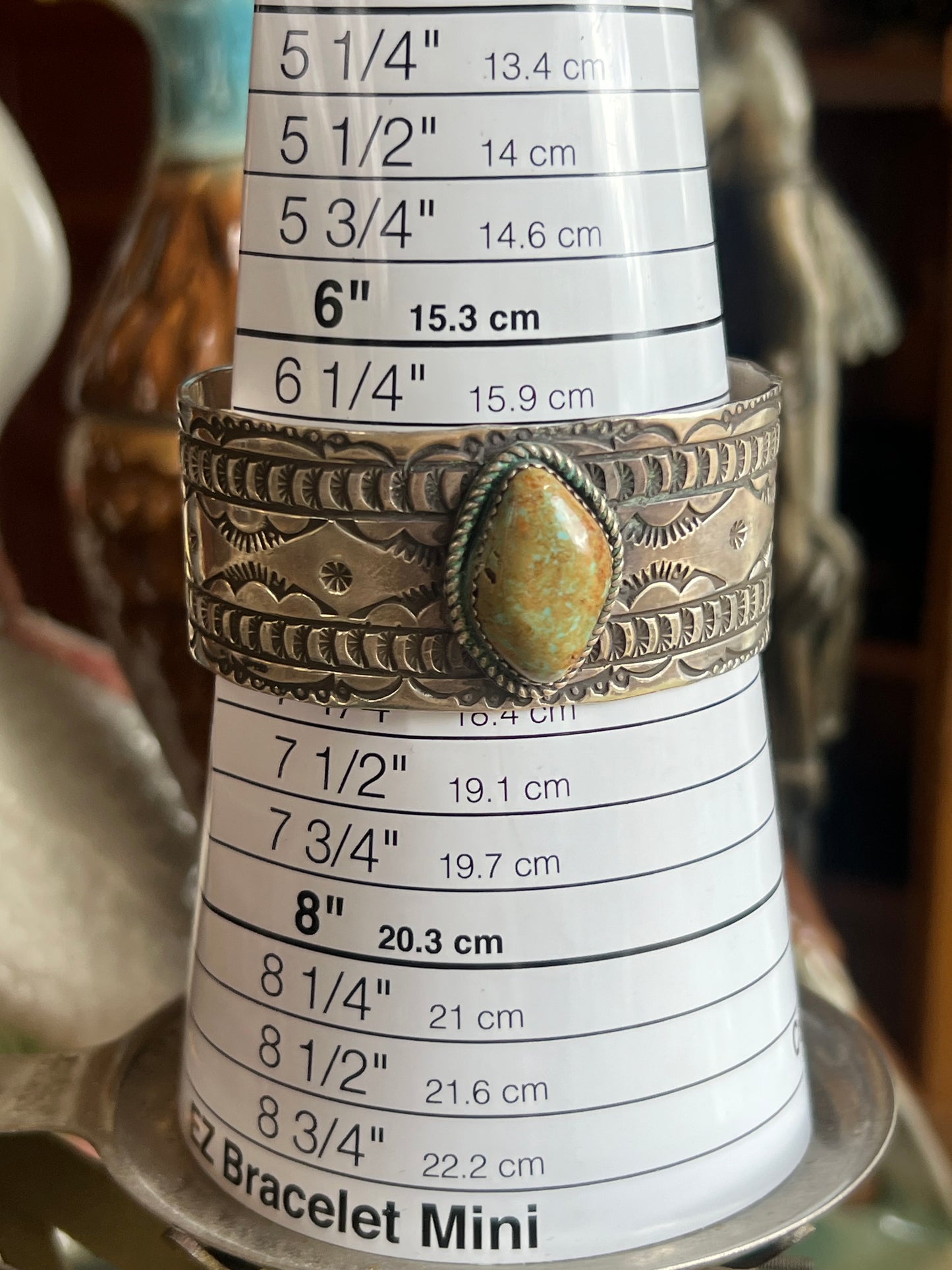 Signed RE Menassa Turquoise Cuff