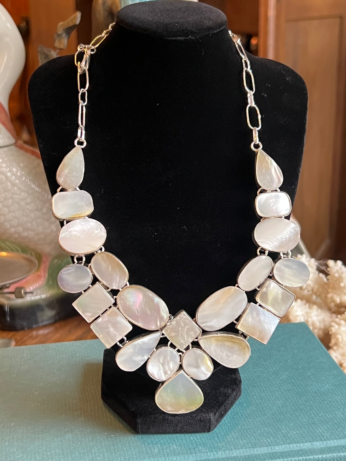 Mother of Pearl Sterling Silver Necklace