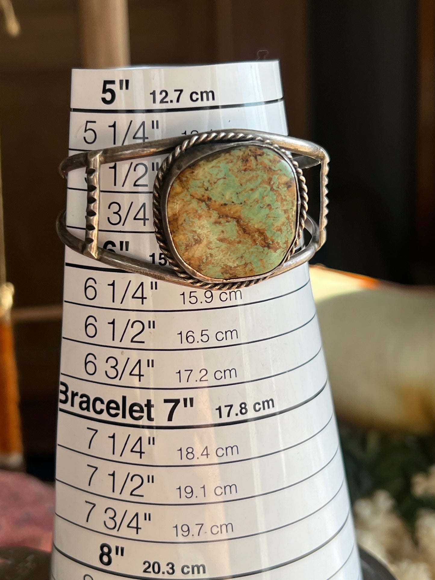 Sonoran Gold Turquoise Stone Open Frame Cuff