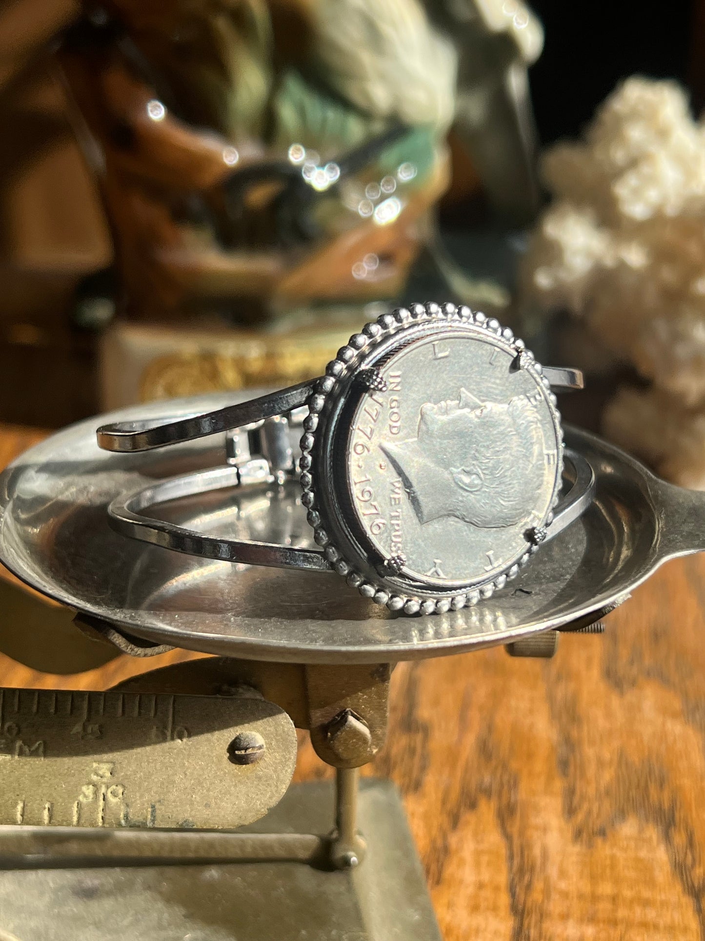 John Kennedy Old Half Dollar Coin Hinge Cuff