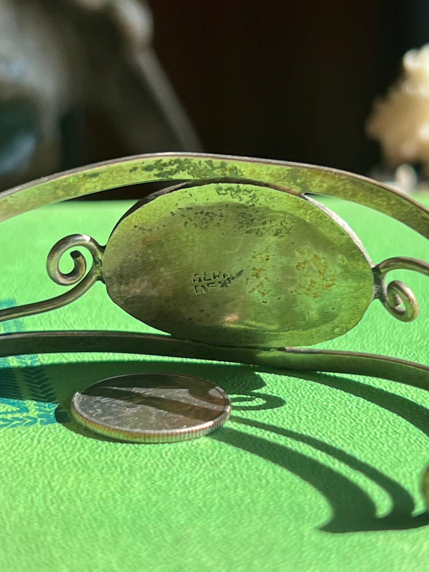 Vintage Mother of Pearl Inlay Cuff