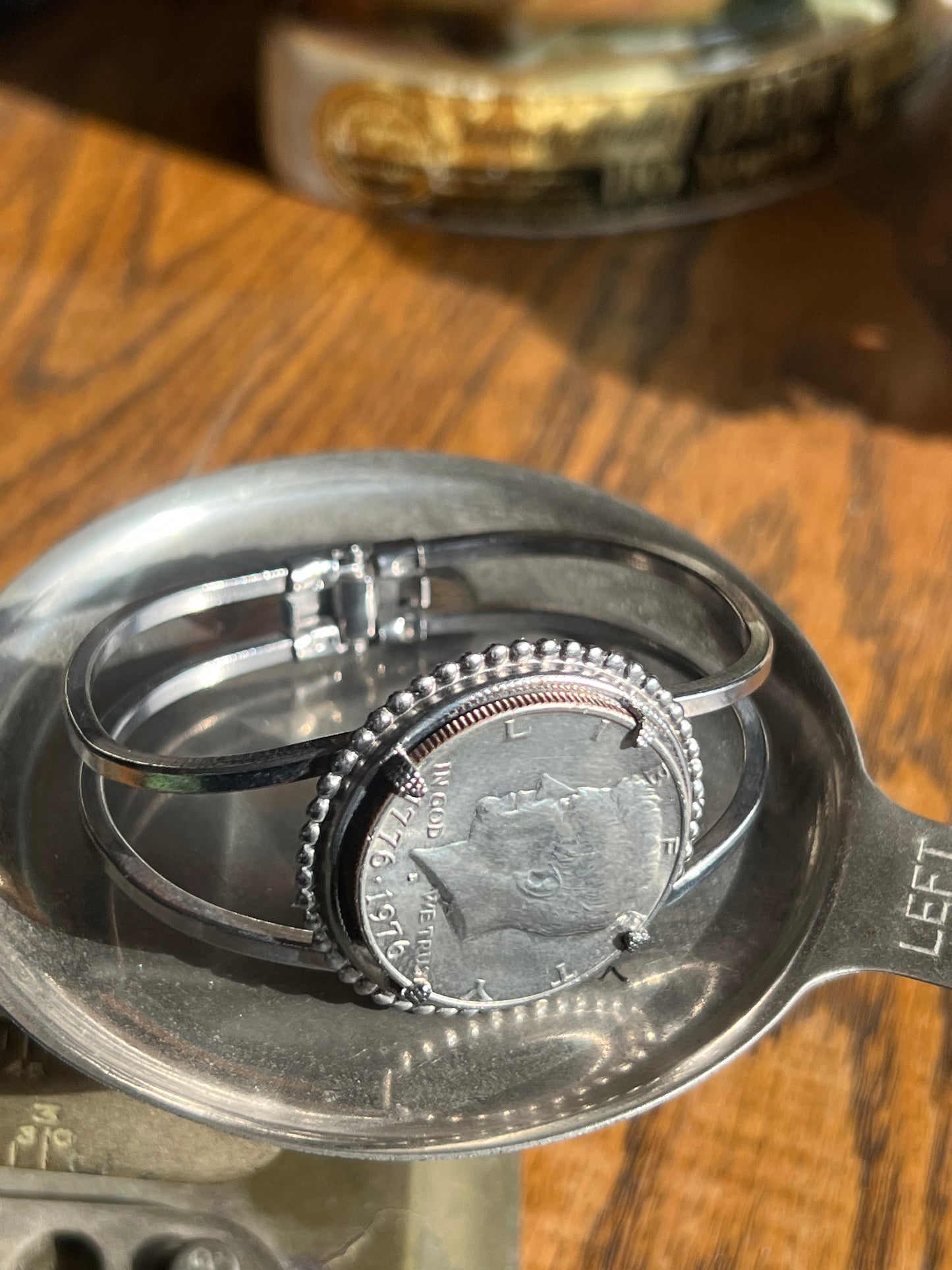 John Kennedy Old Half Dollar Coin Hinge Cuff