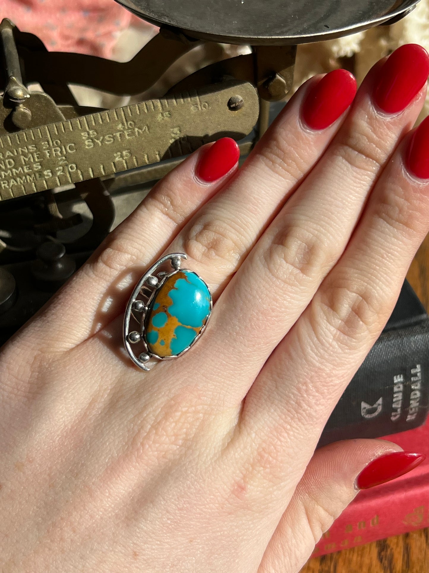 Unique Boulder Turquoise Ring